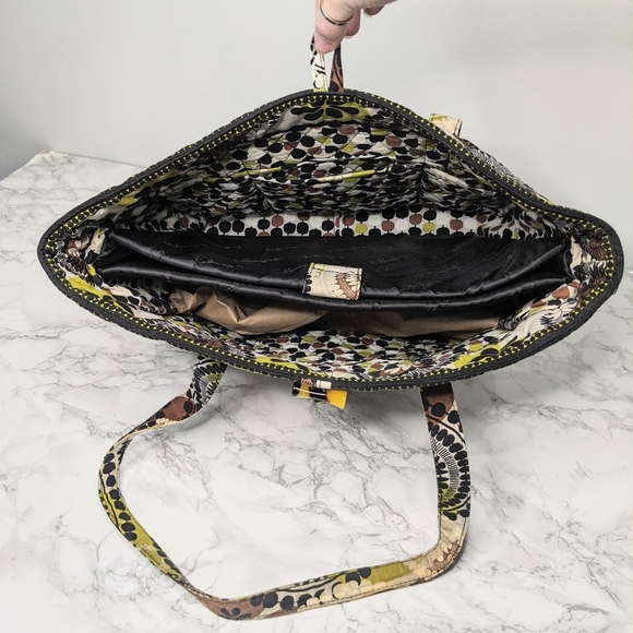 Vera Bradley Laptop Tote Cocoa Moss - Picture 6 of 12